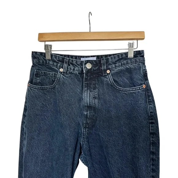 Zara High Waisted Mom Jeans Dark Wash Size 8 - Picture 5 of 6